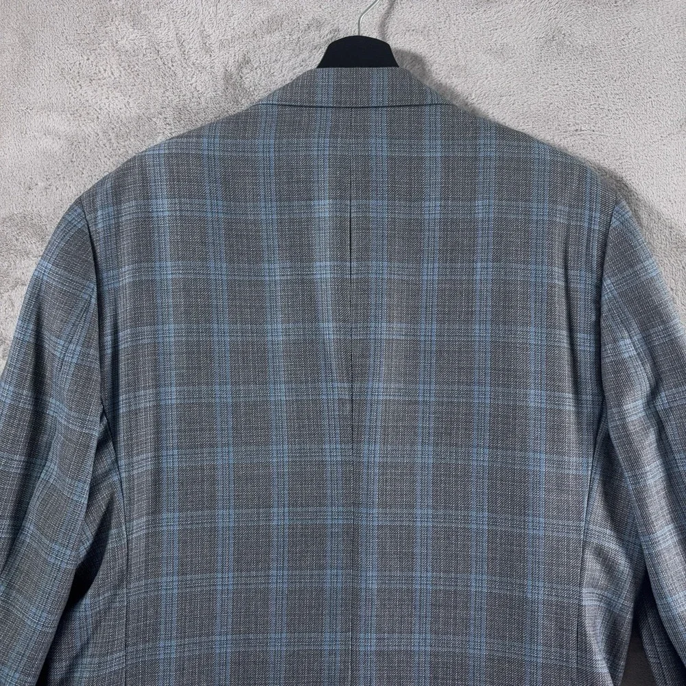 Brooks Brothers Regent Fit Blazer Mens 44R Gray Reda Wool Geometric Coat
